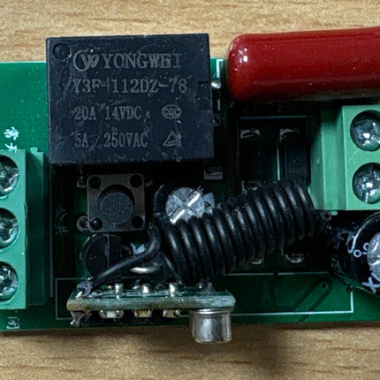 12V Wireless Remote Control Switch Kit – 1CH RF Receiver + Long Range 433MHz Transmitter