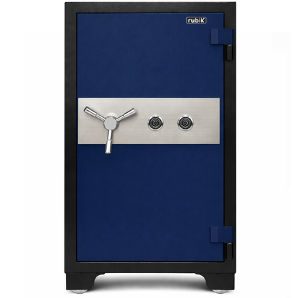 Rubik 2-Hours Fireproof Safe Box 108cm, Key Operated (RB-1080LB, 260kg) Black/Blue