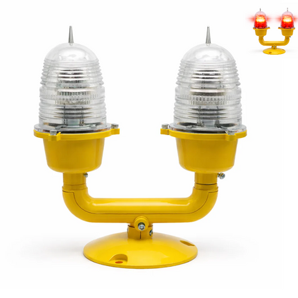 Low Intensity Obstruction Light (LIOL), LED Warning Light Steady Red Double LED Beacons, FAA L-810 Aviation Tower Lights