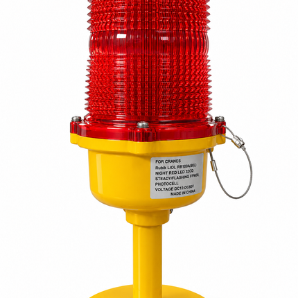 Rubik 24v Low Intensity Aviation Obstruction Red LED Light Type B, ICAO FAA L-810 Compliant