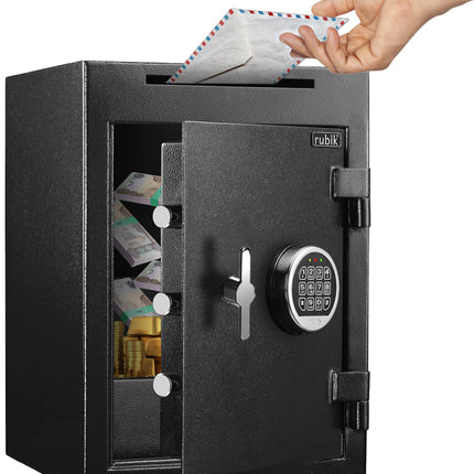 Rubik Depository Safe Box with Digital Lock, Drop Slot and Fire Resistant RB-DS48 (48x34x38cm)