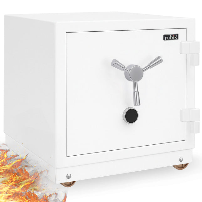 Rubik Fireproof Safe Box 100kg, Key Lock, 2-Hour Fire Rated Security Locker (50x50x50 cm) RBAS50