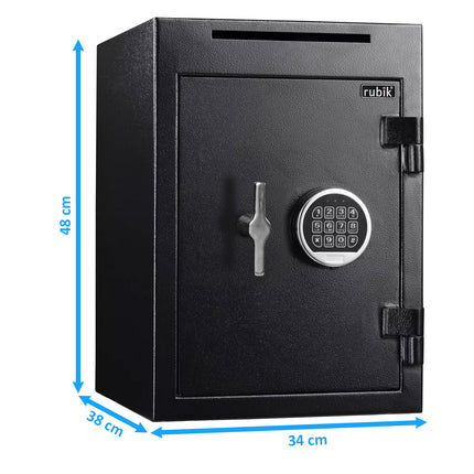 Rubik Depository Safe Box with Digital Lock, Drop Slot and Fire Resistant RB-DS48 (48x34x38cm)