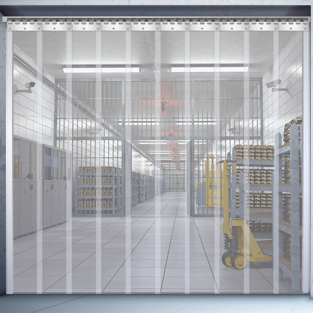 Transparent PVC Strip Curtains, For Doorways, Air Blockers, Readymade (3.28 x 8.85 ft)