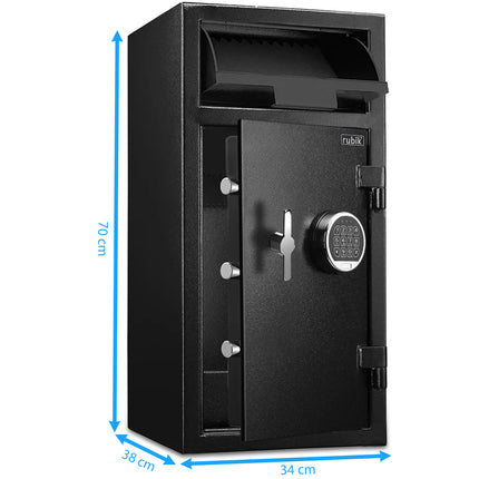 Rubik Depository Safe Box with Digital Lock, Deposit Chute and Fire Resistant RB-DS70 (70x34x38cm)