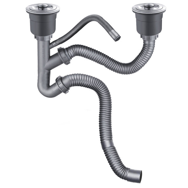 Dual Sink Drainer Anti-overflow Anti-Odor and Overflow Protection RB-9014