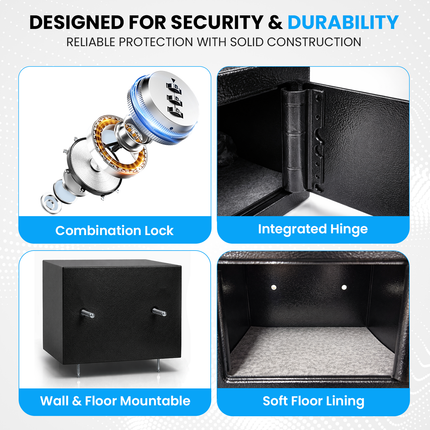 Rubik 3-Digit Combination Lock Safe Box with Drop Slot - Keyless Deposit Safe (17x23x17cm) RB-17N-SL Pink