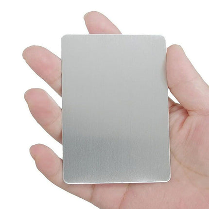 Blank Stainless Steel Metal Cards for Laser Engraving - 86x54x0.5mm