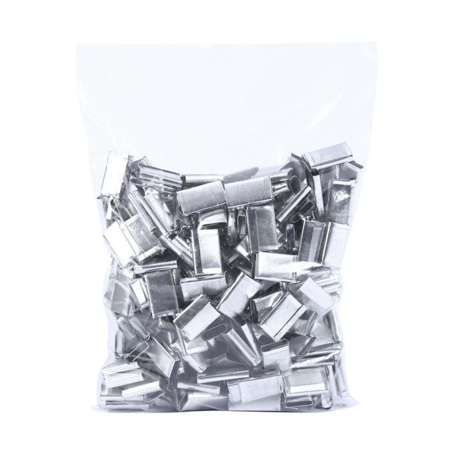 Strapping Buckle 1000pc, Galvanized Iron Anti-Slip Buckle For PP Handmade Packing Belt