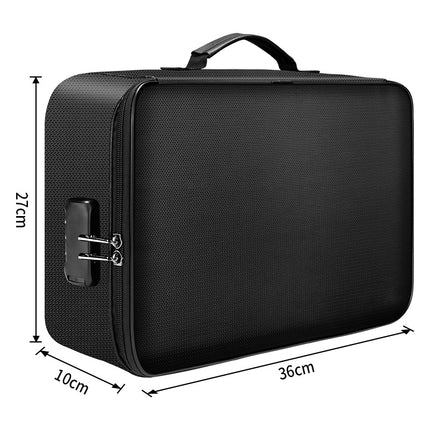Fireproof Waterproof Document Storage Bag with Lockable Zipper 36x27x10cm