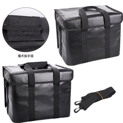 Fireproof Portable Power Station Carry Bag 33x24x22cm - High-Temperature Resistant Storage with Shoulder Strap