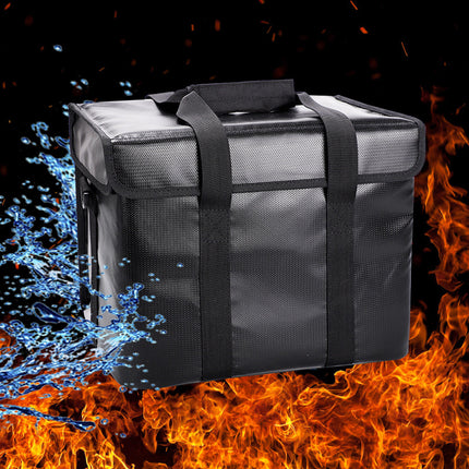 Fireproof Portable Power Station Carry Bag 33x24x22cm - High-Temperature Resistant Storage with Shoulder Strap