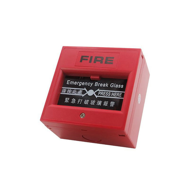 Emergency Break Glass Alarm Button Switch Fire Door Opening(English and Chinese)