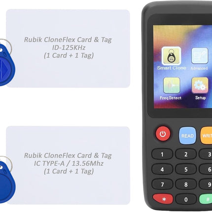 RFID & NFC Smart Card Reader Writer Copier, Support ID-125Khz, IC-Type-A/B, NFC NTAG 213 215 216
