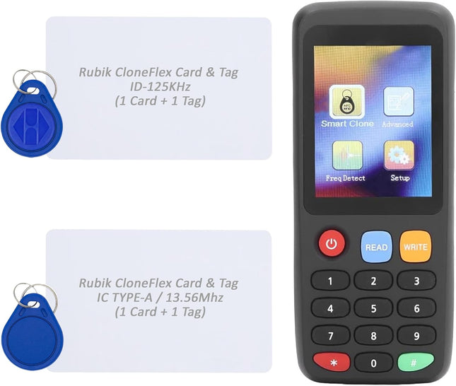 RFID & NFC Smart Card Reader Writer Copier, Support ID-125Khz, IC-Type-A/B, NFC NTAG 213 215 216