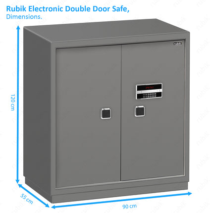 Rubik Double Door Cabinet Safe Box 120x90cm, Digital Lock with Keys, For Home, Business & Commercial Use