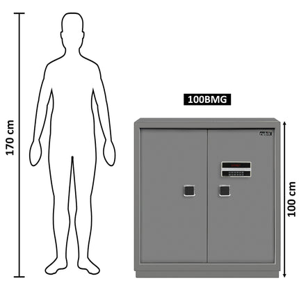 Rubik Double Door Cabinet Safe Box 100x90cm, Digital Lock with Keys, For Home, Business & Commercial Use