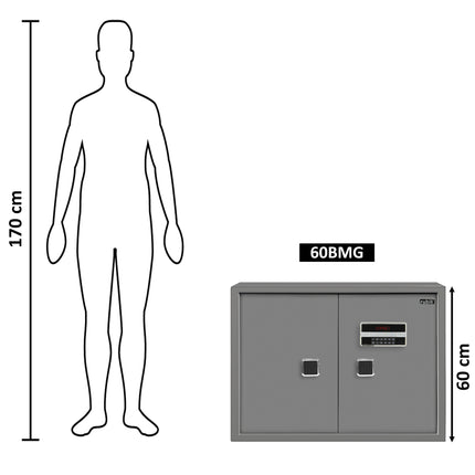 Rubik Double Door Cabinet Safe Box 60x100cm, Digital Lock with Keys, For Home, Business & Commercial Use