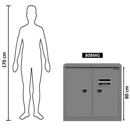 Rubik Double Door Cabinet Safe Box 80x100cm, Digital Lock with Keys, For Home, Business & Commercial Use