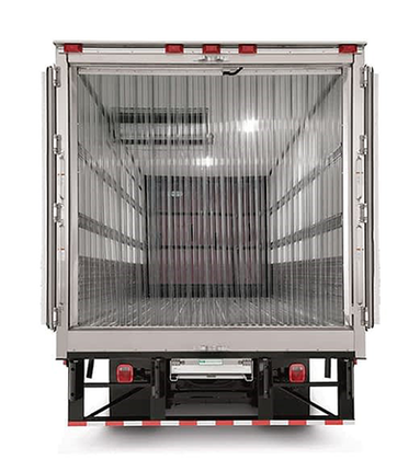 Transparent Ribbed PVC Strip Curtains For 3 Ton Truck, Refrigerated Truck Curtains (1 Set)