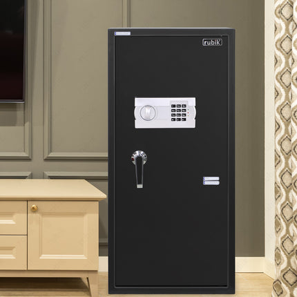 Rubik Large Digital Safe Box with Keys, RB90EG (90x40x50cm) Black