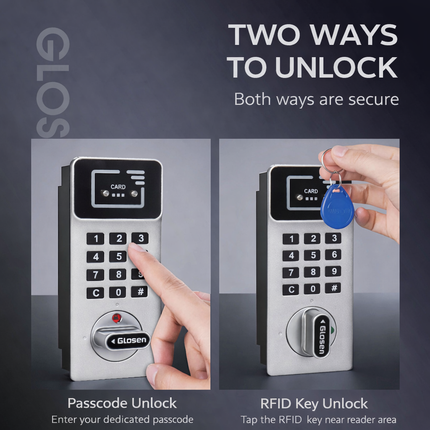 Glosen 96 Key Cabinet with Digital Lock and RFID Tag, Wall Mounted Key Storage Box (AM9096)