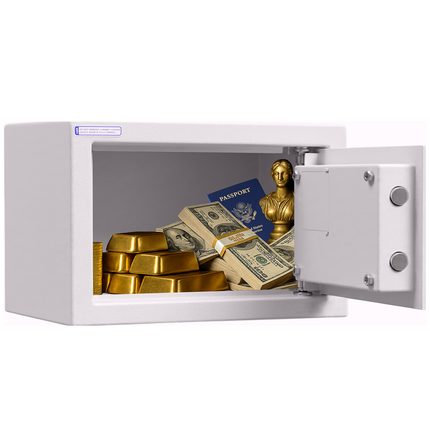 Rubik Hotel Safe Box with Digital Motorized Lock & Keys, RBH20E (20x31x20cm) White