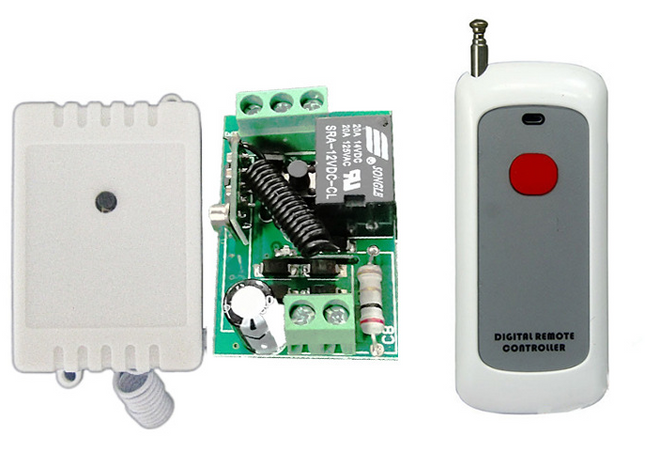 12V Wireless Remote Control Switch Kit – 1CH RF Receiver + Long Range 433MHz Transmitter