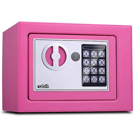 Rubik Mini Safe Box With Digital Lock & Key (17x23x17cm) Pink