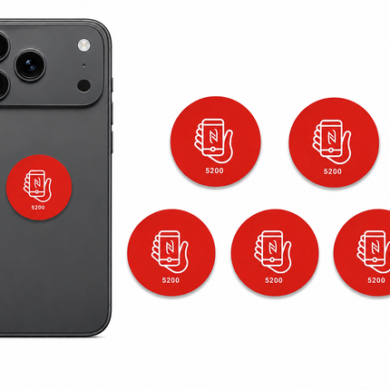 Rubik 125kHz RFID PVC Sticker, Self-Adhesive Writable Disc Tag 40mm Diameter