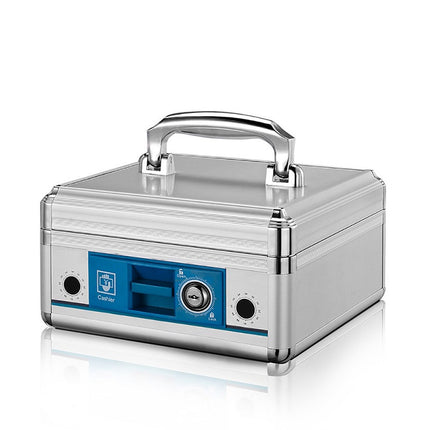 Glosen B198 Aluminum Cash Box with Key Lock - Portable Cash Register