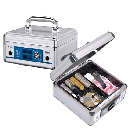 Glosen B198 Aluminum Cash Box with Key Lock - Portable Cash Register