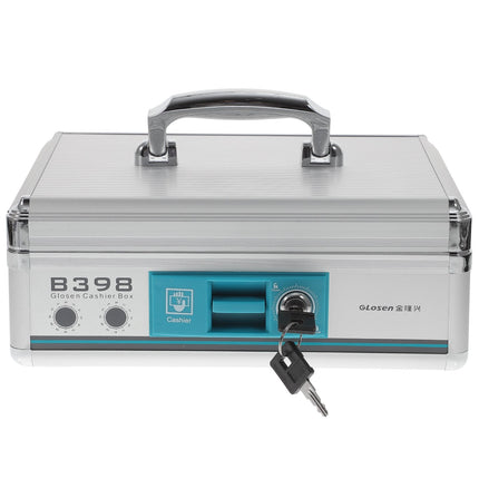 Glosen Cash Box with Key Lock, Portable Cash Register Model B398