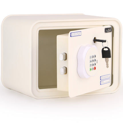 Children's Digital Piggy Bank Safe Box with Deposit Slot, For Kids Girls Boys RB-ZW18N (Off White)
