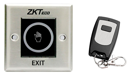 ZKTeco Non Touch Exit Button Switch with Remote Control Key K1-1DR